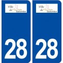 28 Gallardon logo autocollant plaque stickers ville