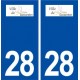 28 Gallardon logo autocollant plaque stickers ville