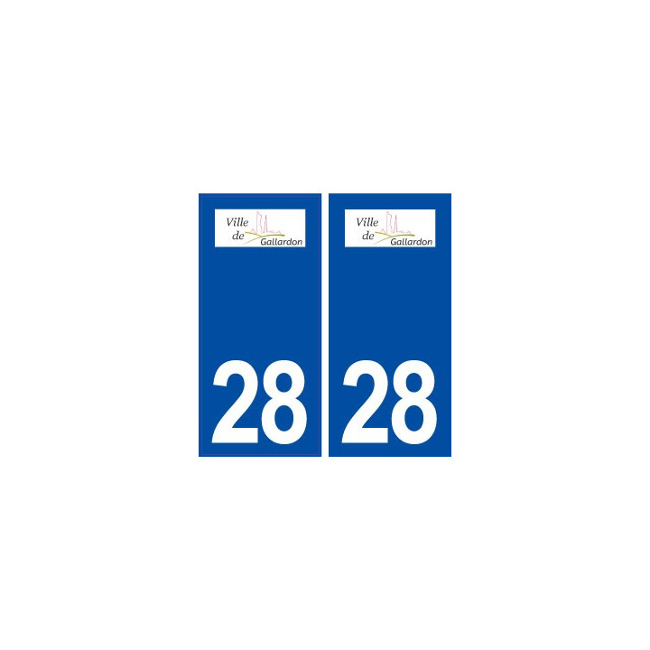 28 Gallardon logo autocollant plaque stickers ville