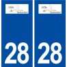28 Gallardón logotipo de la etiqueta engomada de la placa de pegatinas de la ciudad