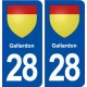 28 Gallardon blason autocollant plaque stickers ville