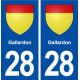 28 Gallardon blason autocollant plaque stickers ville