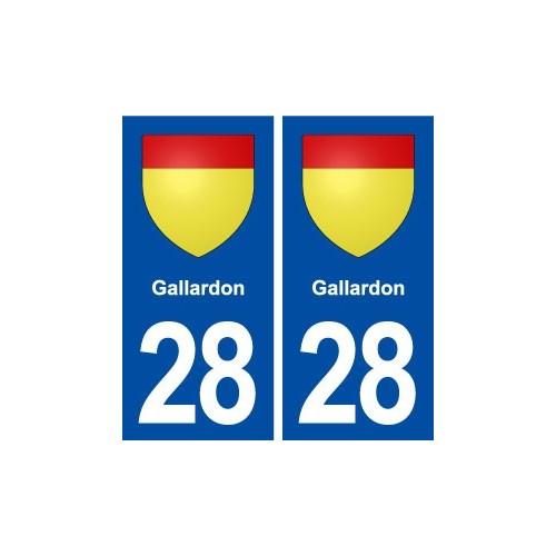 28 Gallardon blason autocollant plaque stickers ville