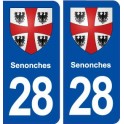 28 Senonches blason autocollant plaque stickers ville