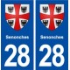 28 Senonches blason autocollant plaque stickers ville