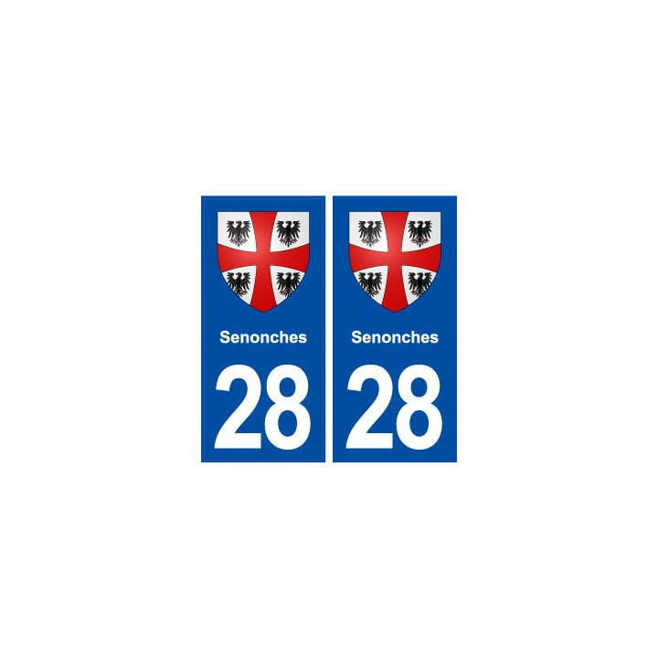 28 Senonches blason autocollant plaque stickers ville