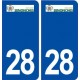 28 Senonches logo autocollant plaque stickers ville