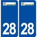 28 Senonches logo autocollant plaque stickers ville