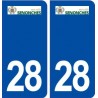 28 Senonches logo autocollant plaque stickers ville