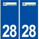 28 Senonches logo autocollant plaque stickers ville