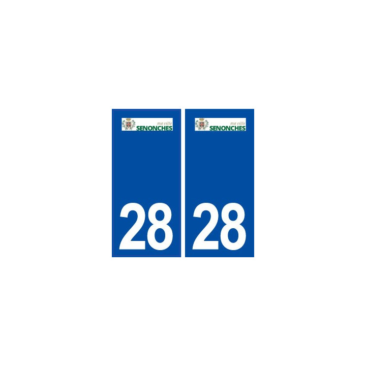 28 Senonches logo autocollant plaque stickers ville