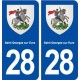 28 Saint Georges sur Eure blason autocollant plaque stickers ville