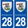 28 Saint Georges sur Eure blason autocollant plaque stickers ville