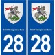 28 Saint Georges sur Eure blason autocollant plaque stickers ville