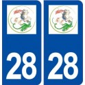 28 Saint Georges sur Eure logo autocollant plaque stickers ville