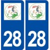 28 Saint Georges sur Eure logo autocollant plaque stickers ville