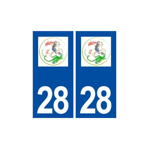 28 Saint Georges sur Eure logo autocollant plaque stickers ville