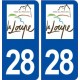 28 La Loupe logo autocollant plaque stickers ville