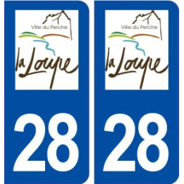 28 La Loupe logo autocollant plaque stickers ville