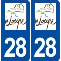 28 La Loupe logo autocollant plaque stickers ville