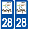 28 La Loupe logo autocollant plaque stickers ville