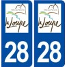 28 La Loupe logo autocollant plaque stickers ville