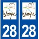 28 La Loupe logo autocollant plaque stickers ville