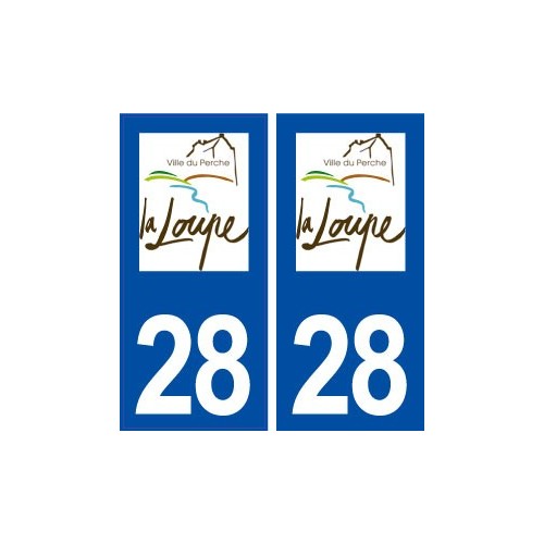 28 La Loupe logo autocollant plaque stickers ville