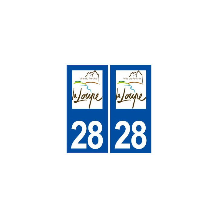 28 La Loupe logo autocollant plaque stickers ville
