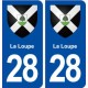 28 La Loupe blason autocollant plaque stickers ville