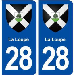 28 La Loupe blason autocollant plaque stickers ville