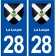 28 La Loupe blason autocollant plaque stickers ville