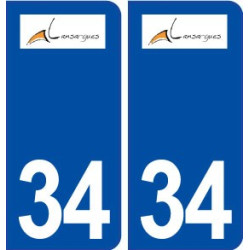 34 Lansargues logo ville autocollant plaque stickers