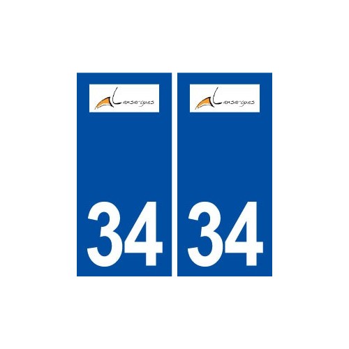 34 Lansargues logo ville autocollant plaque stickers