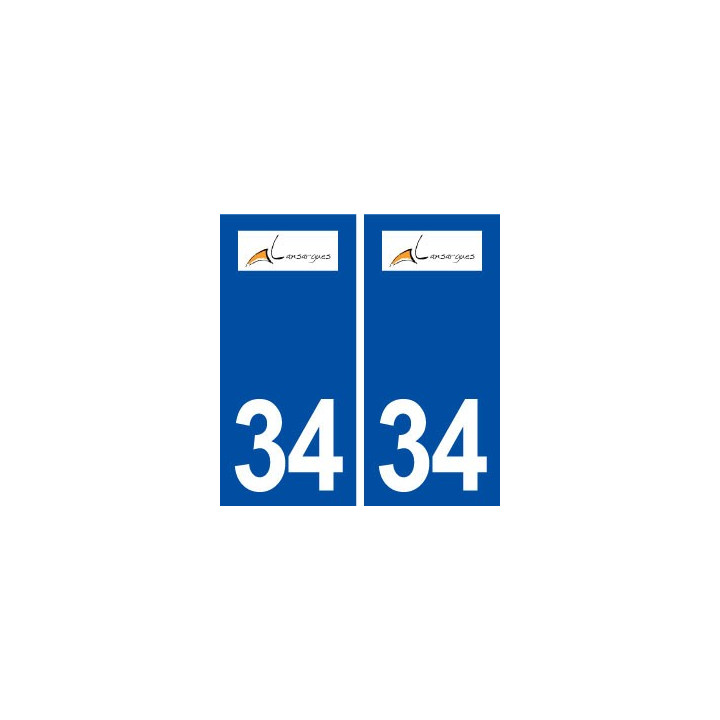 34 Lansargues logo ville autocollant plaque stickers