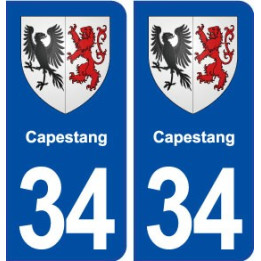 34 Capestang blason ville autocollant plaque stickers