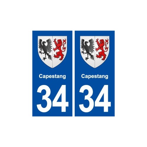 34 Capestang blason ville autocollant plaque stickers