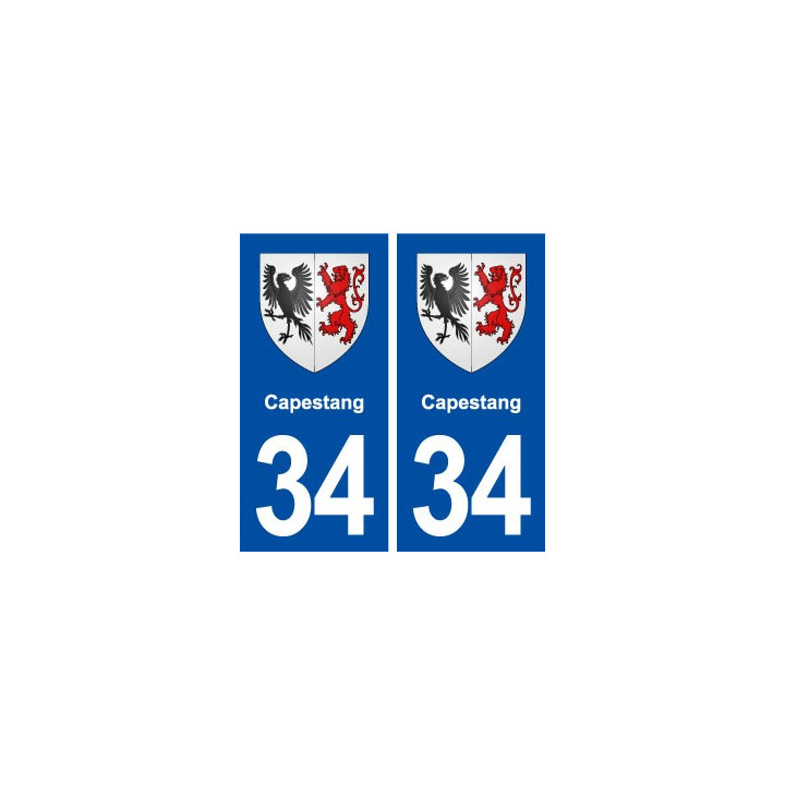 34 Capestang blason ville autocollant plaque stickers