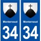 34 Montarnaud blason ville autocollant plaque stickers