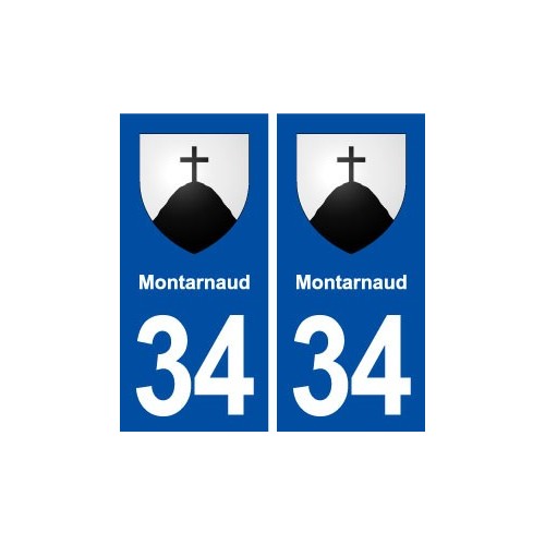 34 Montarnaud blason ville autocollant plaque stickers