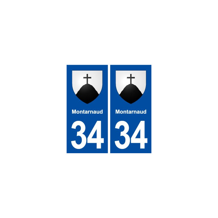 34 Montarnaud blason ville autocollant plaque stickers