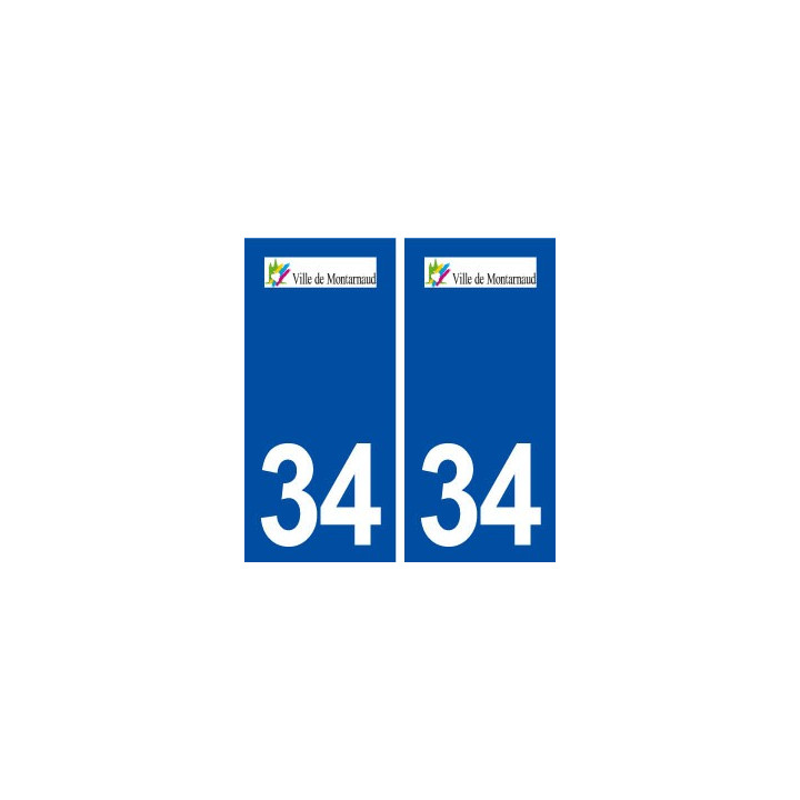 34 Montarnaud logo ville autocollant plaque stickers