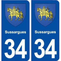 34 Sussargues blason ville autocollant plaque stickers