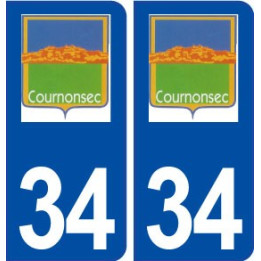 34 Cournonsec logo ville autocollant plaque stickers