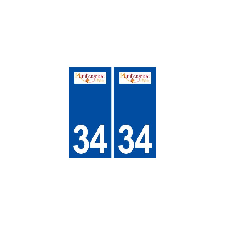 34 Montagnac logo ville autocollant plaque stickers