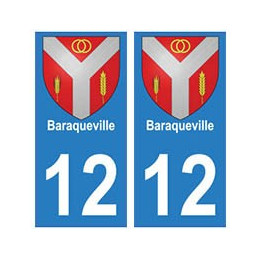 12 Baraqueville ville autocollant plaque