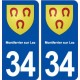 34 Montferrier sur Lez blason ville autocollant plaque stickers