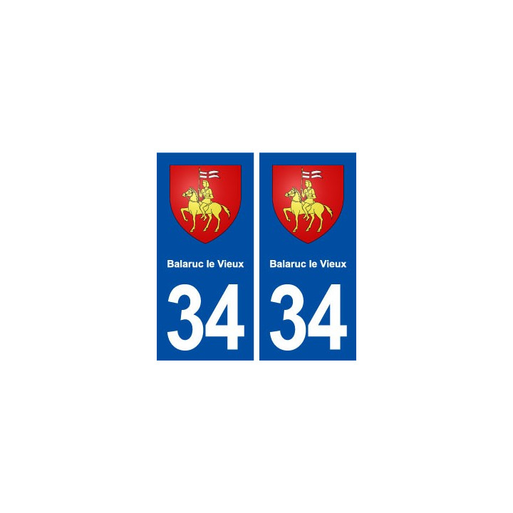 34 Balaruc le Vieux blason ville autocollant plaque stickers