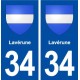 34 Lavérune blason ville autocollant plaque stickers
