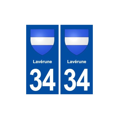 34 Lavérune blason ville autocollant plaque stickers